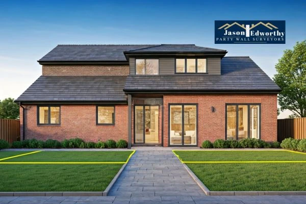 Home extension focusing on boundary line Hurstpierpoint